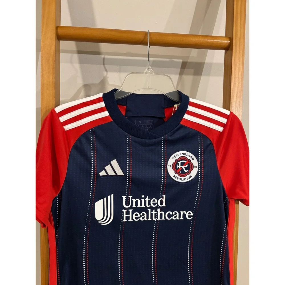 Brand New Adidas New England Revolution MLS Jersey Small Men Navy Red IP6012-230